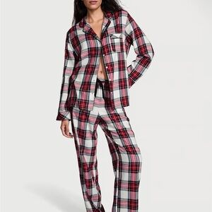 Victoria's Secret Plaid Pajama Set - Red, Black, and White